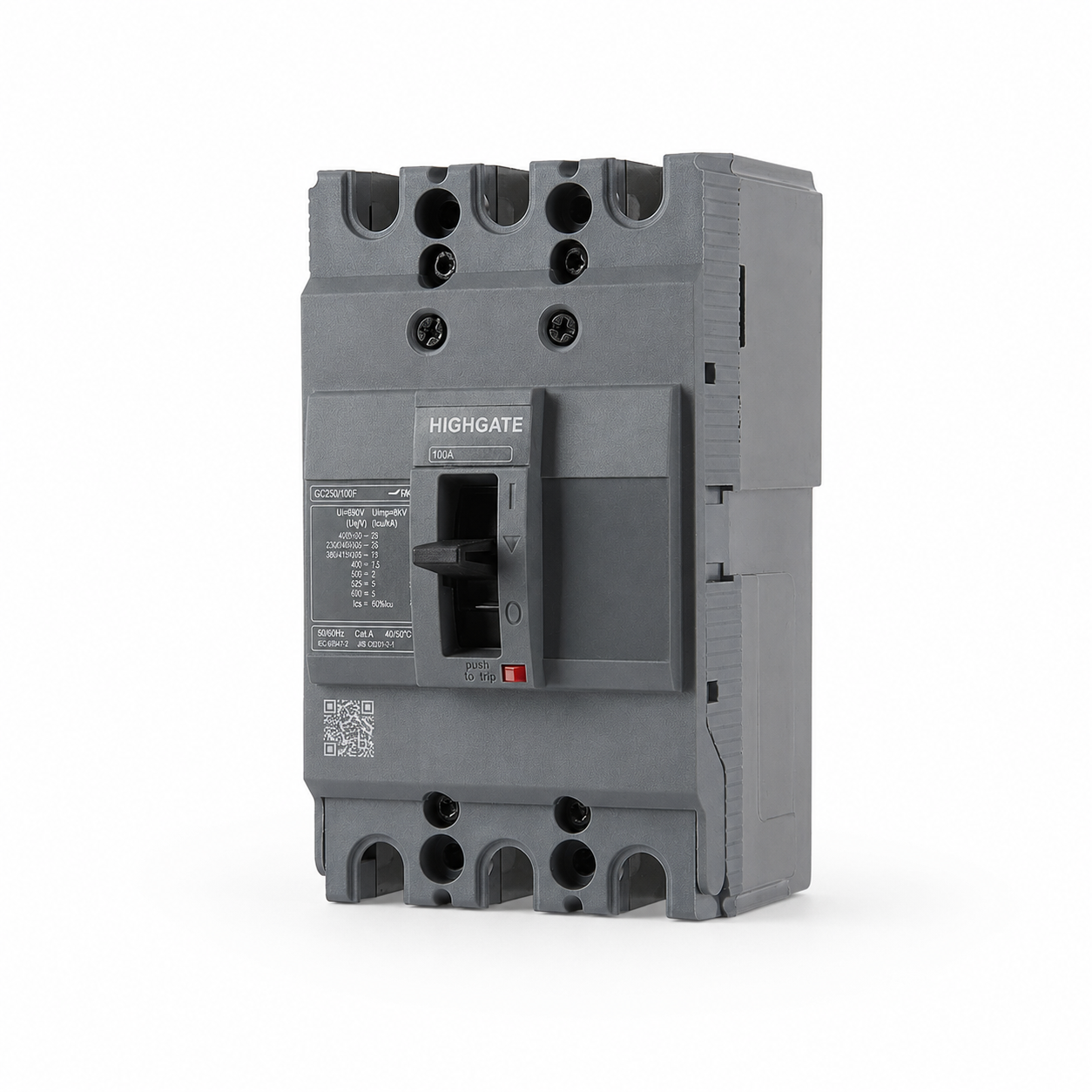 Highgate MCCB moulded case circuit breaker for low voltage distribution